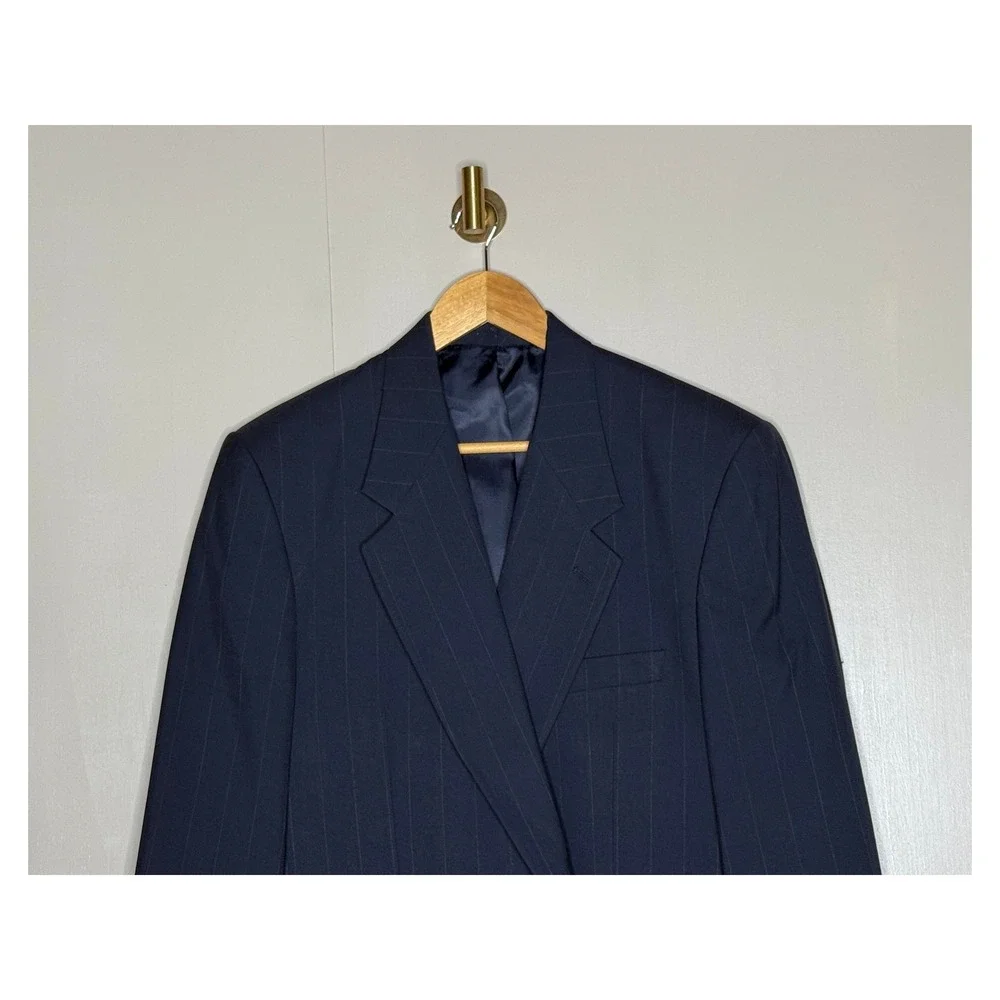 Jonathan Reid Finchley Fifth Avenue Navy Pinstripe‎ Blazer Mens 46R Vintage